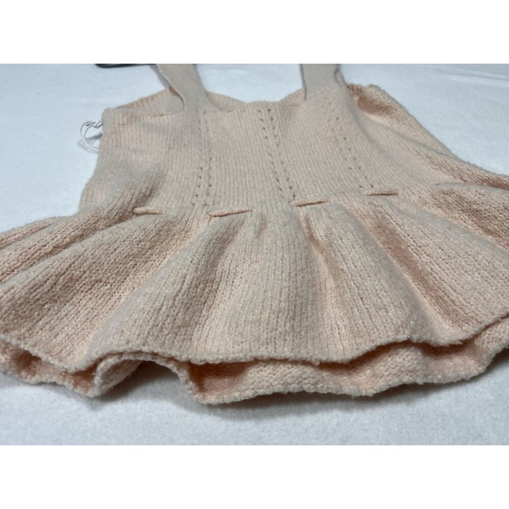 STAUD Coco Top Petal Pink Knit Peplum Tank NWT $230 Retail Size S - Picture 10 of 14